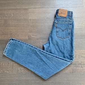 Levi’s Orange Tab High Waist Tapered Leg Mom Jeans
